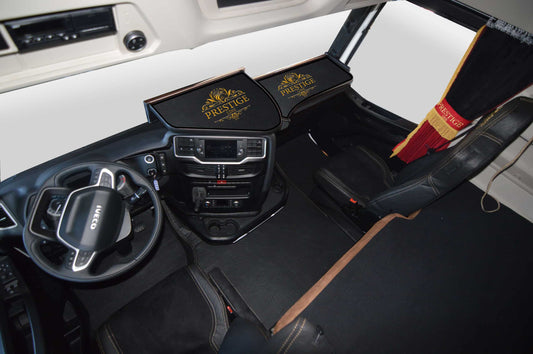 Pokrowce na fotele PRESTIGE-LINE Iveco S-WAY od 2019 2 pasy CZARNY SABA