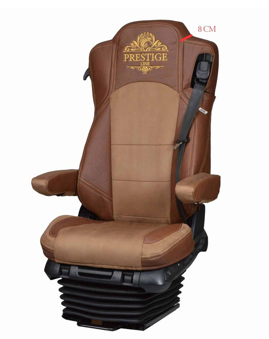 Pokrowce na fotele PRESTIGE-LINE Mercedes Actros MP4 od 2011, MP5 od 2019 wyposażenie SoloStar Concept BRĄZ SABA