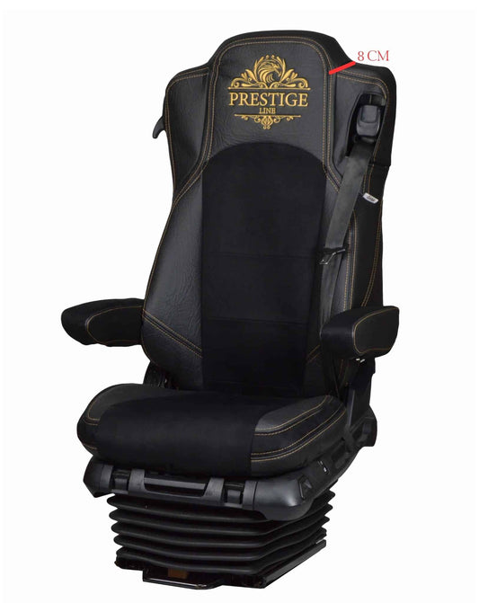 Pokrowce na fotele PRESTIGE-LINE Mercedes Actros MP4 od 2011, MP5 od 2019 wyposażenie SoloStar Concept CZARNY SABA