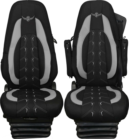 Pokrowce na fotele ROYAL Classic VOLVO FH, FH16, FMX, FM od 2013 1 pas SZARY SABA