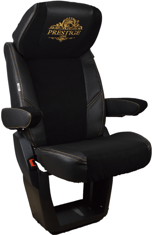 Pokrowce na fotele PRESTIGE-LINE DAF XG, XG+ od 2022 fotel pasażera łamany CZARNY SABA