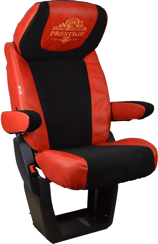 Pokrowce na fotele PRESTIGE-LINE DAF XG, XG+ od 2022 fotel pasażera łamany CZERWONY SABA