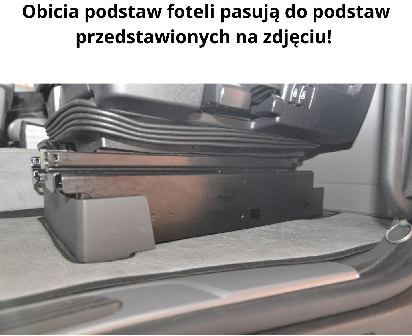 Obicia podstaw foteli/cokoły PRESTIGE-LINE SCANIA seria R,S od 2017 fotel pasażera amortyzowany CZARNY SABA
